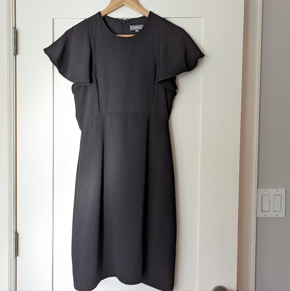 Neiman Marcus LBD Flutter Sleeve Black Dress Size 2
